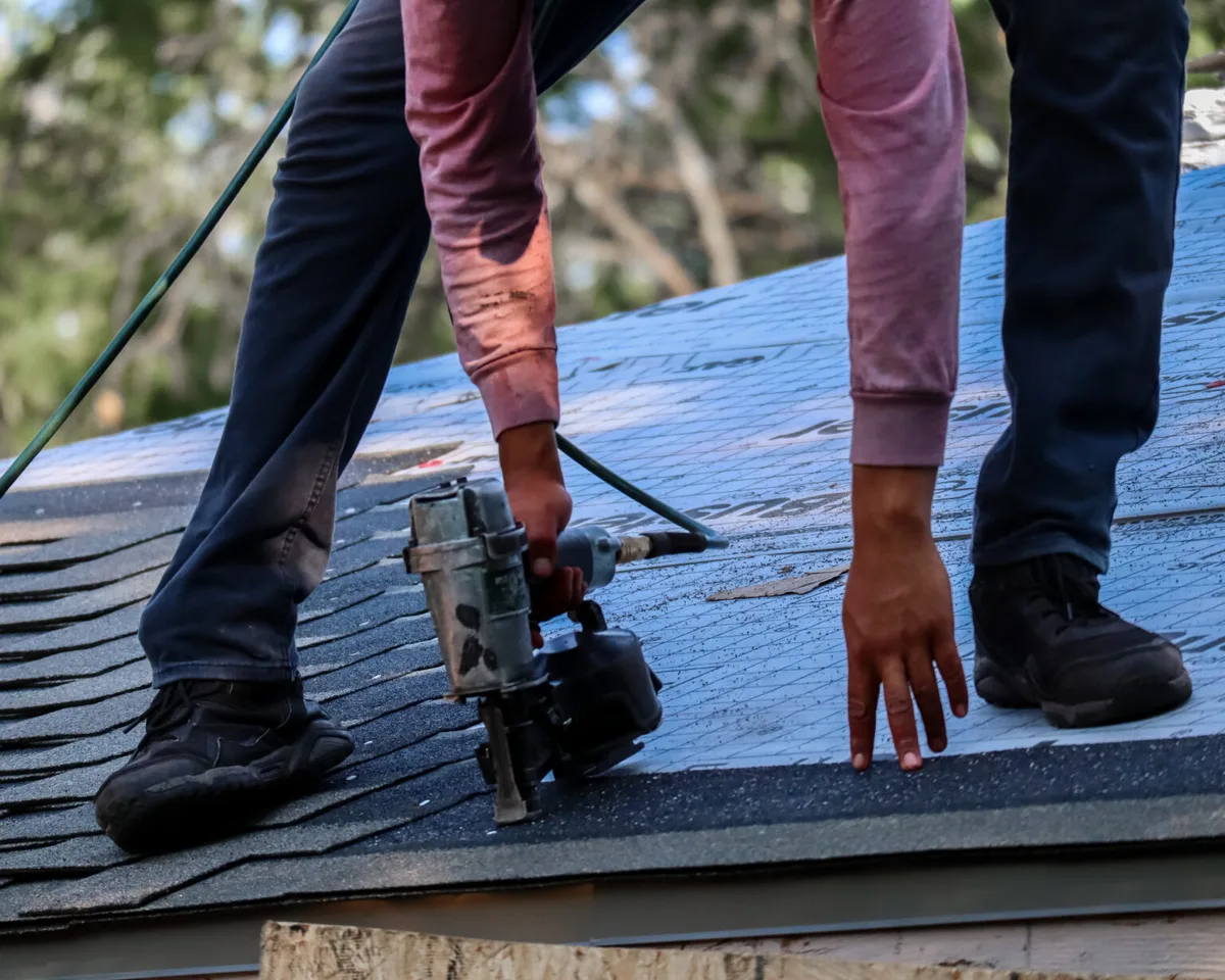 Guardian roofing project with shingle installation